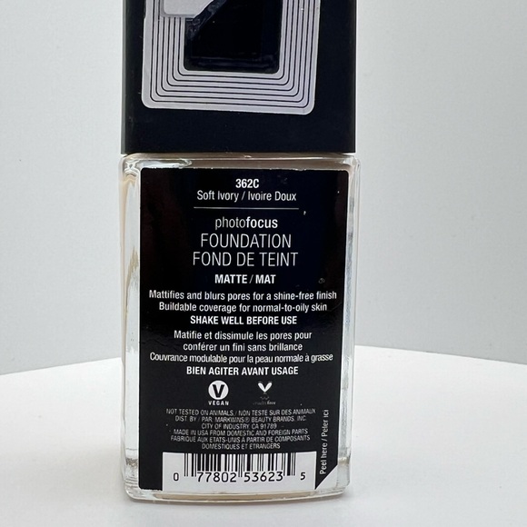 🦋$4 ~ Wet n Wild Photofocus Foundation ~ ‘Soft Ivory’ ~ Matte Finish ~ NEW - Picture 2 of 12